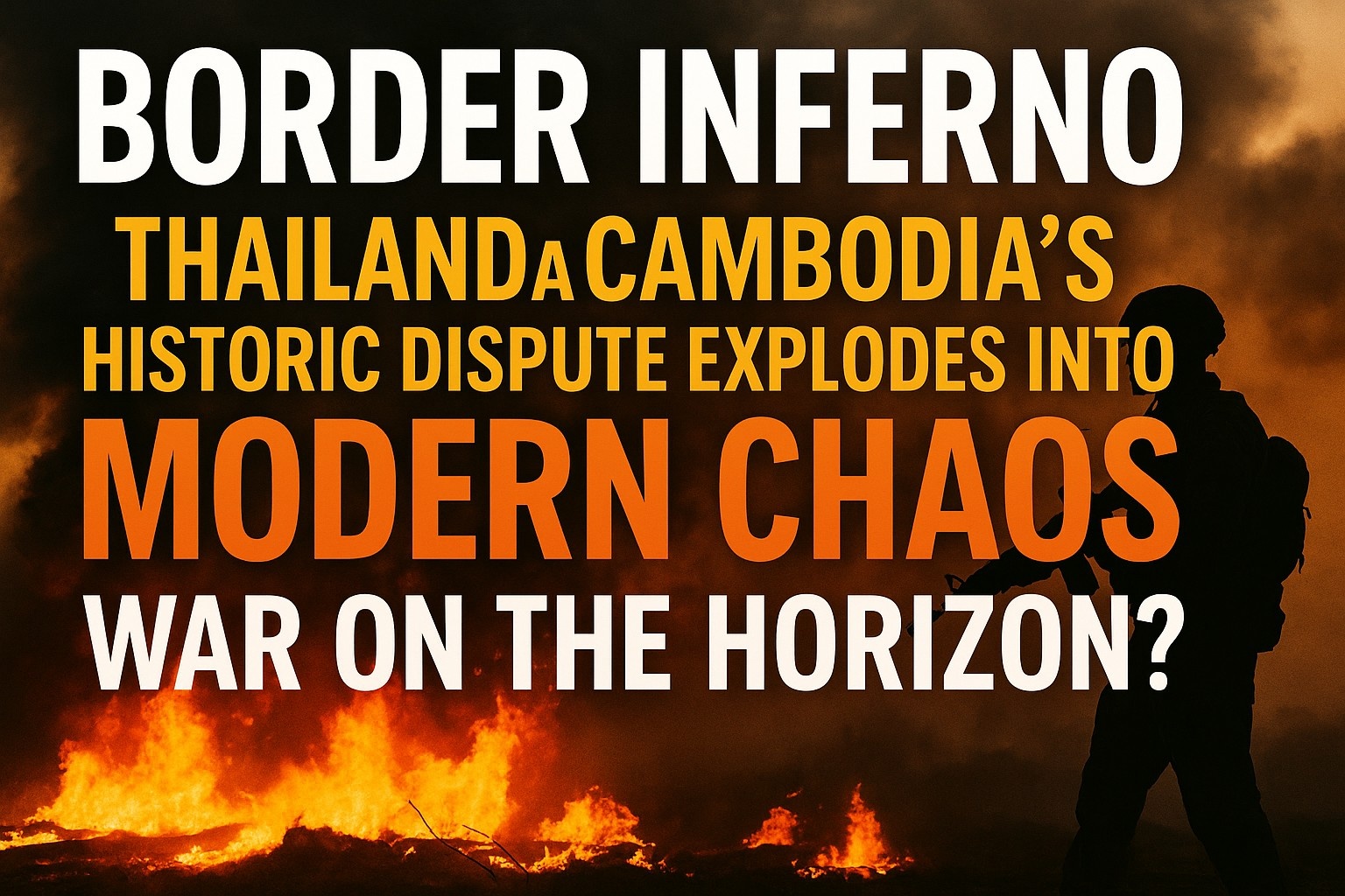 ChatGPTImageJul25202511 28 23A News Well24 Border Inferno: Thailand-Cambodia Conflict Spirals Toward All-Out War, Over 100,000 Flee in Terror!